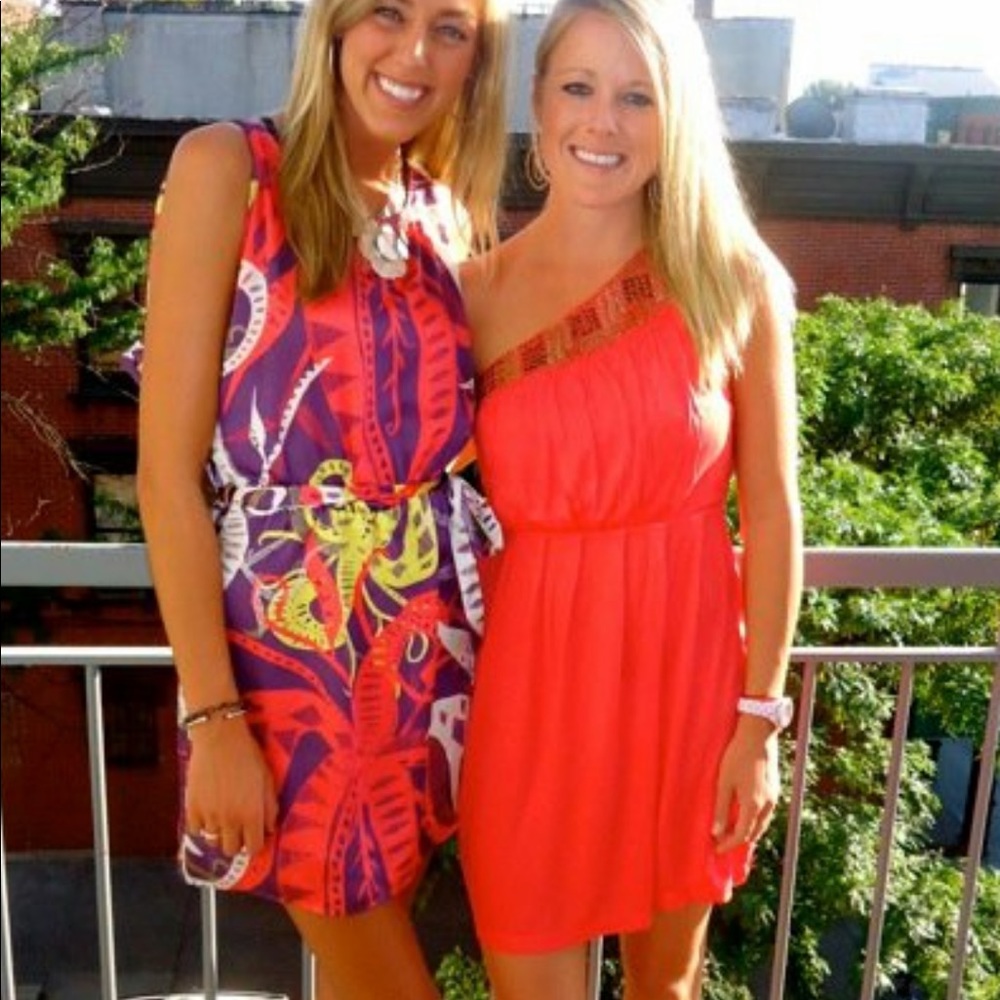 Bright silky dress